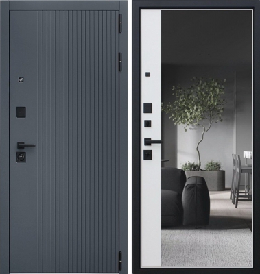 Дверь Вертикаль с зеркалом