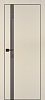 Межкомнатная дверь PX-8  черная кромка с 4-х ст. Бежевый матовый