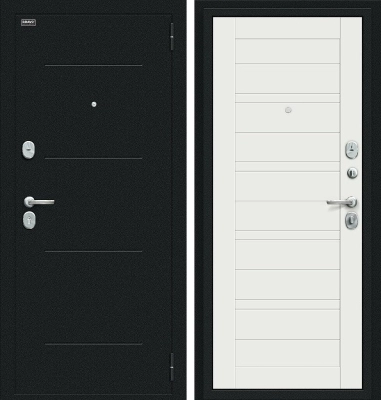 Входная дверь Сити Kale Букле черное/Off-white BR4583